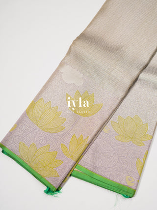 The Lotus Pond Kanjeevaram Dipped in Silver