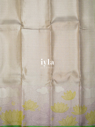 The Lotus Pond Kanjeevaram Dipped in Silver