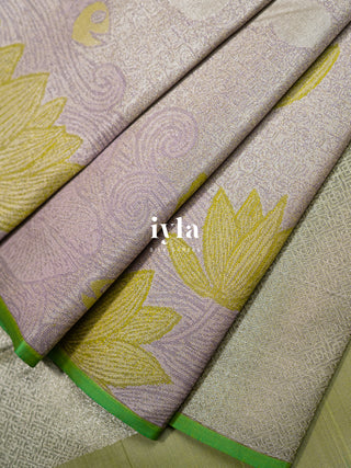 The Lotus Pond Kanjeevaram Dipped in Silver