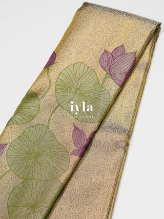 The Lotus Weave Enchantment Kanjeevaram Dipped in Gold