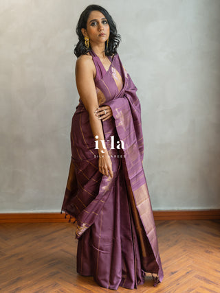 The Love Birds Kanjeevaram Enchantment in Purple Affair