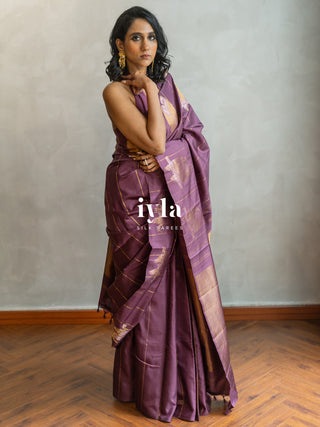 The Love Birds Kanjeevaram Enchantment in Purple Affair