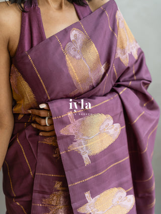 The Love Birds Kanjeevaram Enchantment in Purple Affair