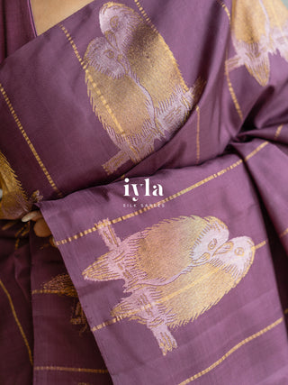 The Love Birds Kanjeevaram Enchantment in Purple Affair