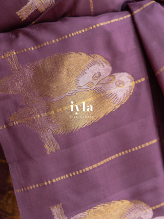 The Love Birds Kanjeevaram Enchantment in Purple Affair