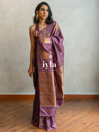 The Love Birds Kanjeevaram Enchantment in Purple Affair