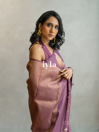 The Love Birds Kanjeevaram Enchantment in Purple Affair