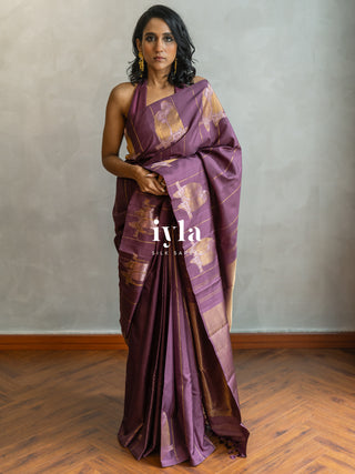 The Love Birds Kanjeevaram Enchantment in Purple Affair