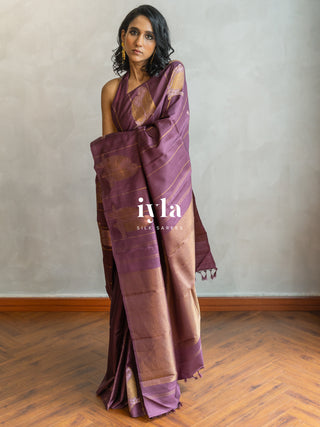 The Love Birds Kanjeevaram Enchantment in Purple Affair