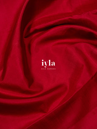 The Love Birds Kanjeevaram Enchantment in Carmine Red