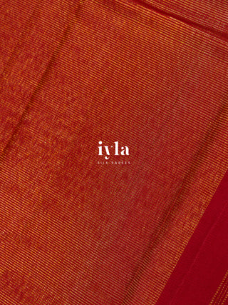 The Love Birds Kanjeevaram Enchantment in Carmine Red