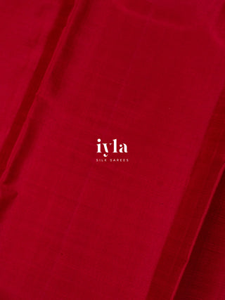 The Love Birds Kanjeevaram Enchantment in Carmine Red