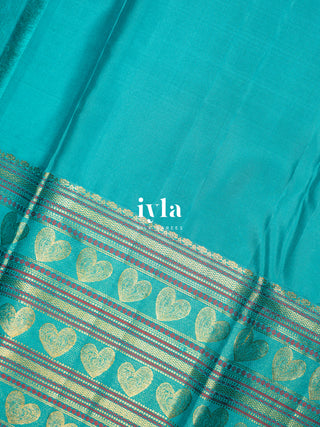 The Love Bomb Kanjeevaram in Glacier Blue