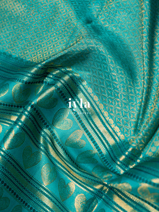 The Love Bomb Kanjeevaram in Glacier Blue