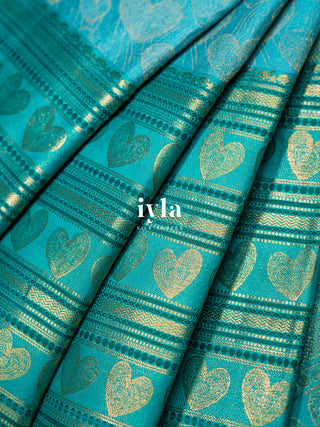 The Love Bomb Kanjeevaram in Glacier Blue