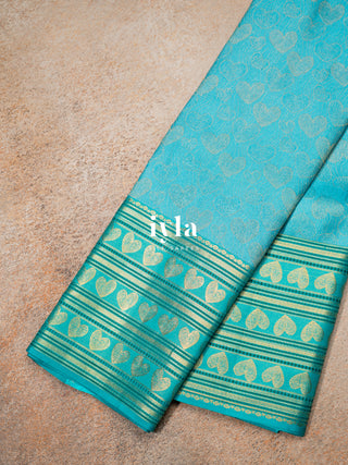 The Love Bomb Kanjeevaram in Glacier Blue