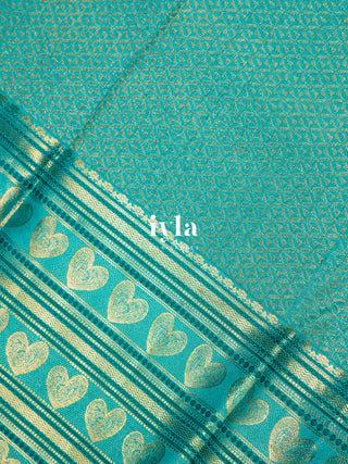 The Love Bomb Kanjeevaram in Glacier Blue
