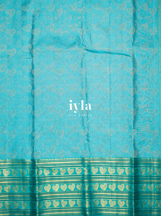 The Love Bomb Kanjeevaram in Glacier Blue