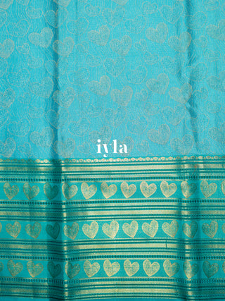The Love Bomb Kanjeevaram in Glacier Blue