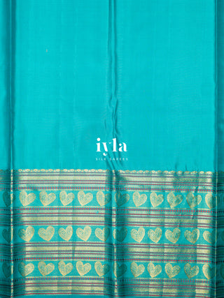The Love Bomb Kanjeevaram in Glacier Blue