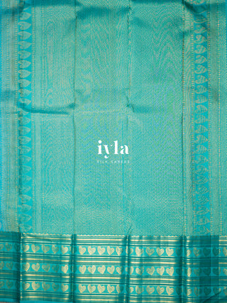 The Love Bomb Kanjeevaram in Glacier Blue