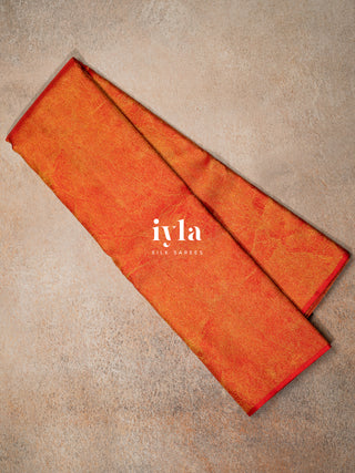 The Crimson Red Marble Theory Silk Saree