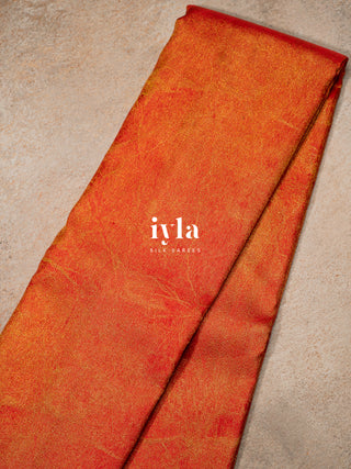 The Crimson Red Marble Theory Silk Saree