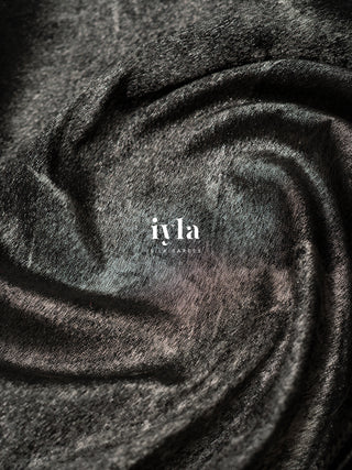 The Obsidian Black Marble Theory Silk Saree