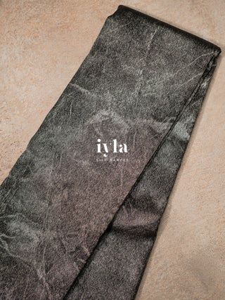 The Obsidian Black Marble Theory Silk Saree
