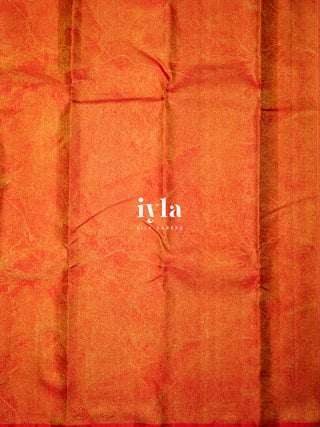 The Crimson Red Marble Theory Silk Saree