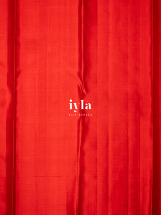 The Crimson Red Marble Theory Silk Saree