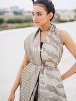 Load image into Gallery viewer, The Metallic Groovy Wave Kanjeevaram
