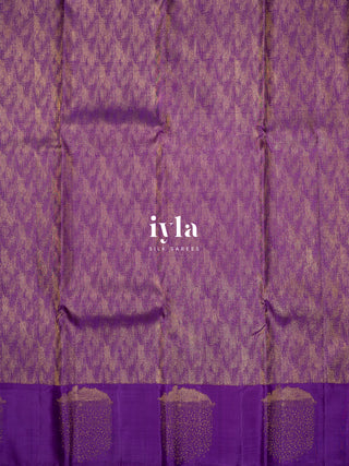 The DownPour Dream Kanjeevaram in True Purple