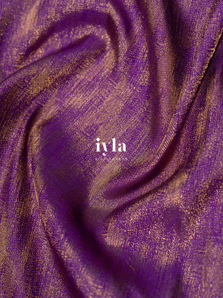 The DownPour Dream Kanjeevaram in True Purple