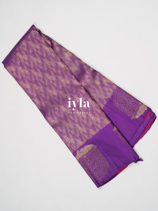 The DownPour Dream Kanjeevaram in True Purple