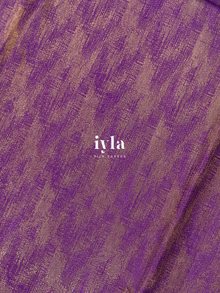 The DownPour Dream Kanjeevaram in True Purple