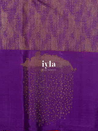 The DownPour Dream Kanjeevaram in True Purple