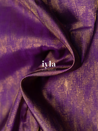 The DownPour Dream Kanjeevaram in True Purple