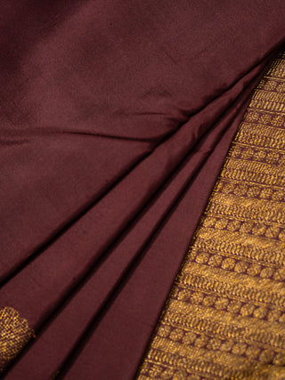 The Walnut Brown Quiver Moon Kanjeevaram
