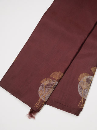 The Walnut Brown Quiver Moon Kanjeevaram
