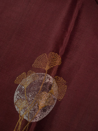 The Walnut Brown Quiver Moon Kanjeevaram
