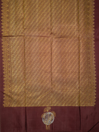 The Walnut Brown Quiver Moon Kanjeevaram