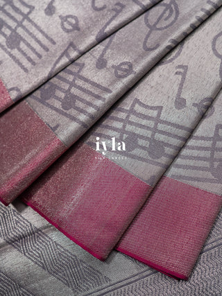 The Musical Symphony Kanjeevaram in Steel Lavender