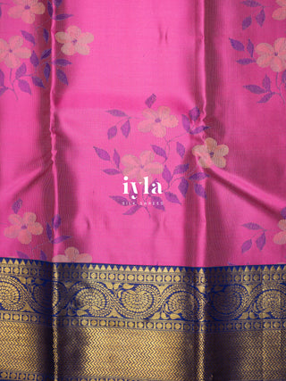 The Periwinkle Wonderland Kanjeevaram Wild Pink