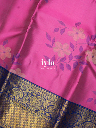 The Periwinkle Wonderland Kanjeevaram Wild Pink