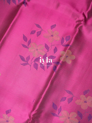 The Periwinkle Wonderland Kanjeevaram Wild Pink