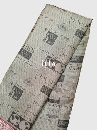 The Miss Morning Brief Kanjeevaram in Antique Silver