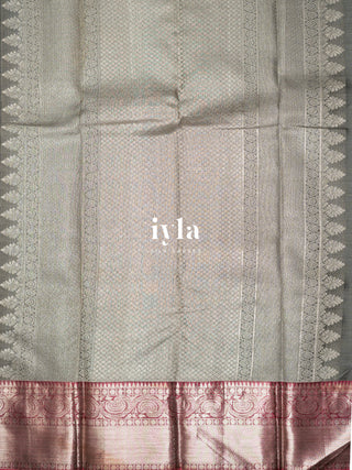 The Miss Morning Brief Kanjeevaram in Antique Silver