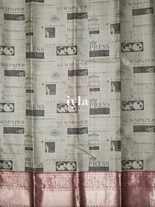 The Miss Morning Brief Kanjeevaram in Antique Silver
