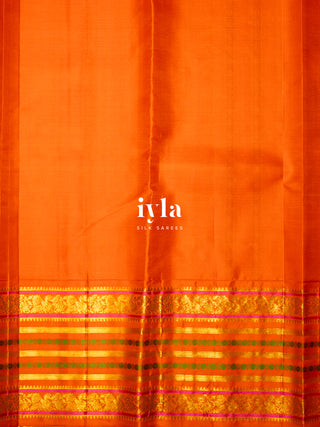 The Timeless Legacy Weave Kanjeevaram in Orange Blossom